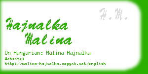 hajnalka malina business card